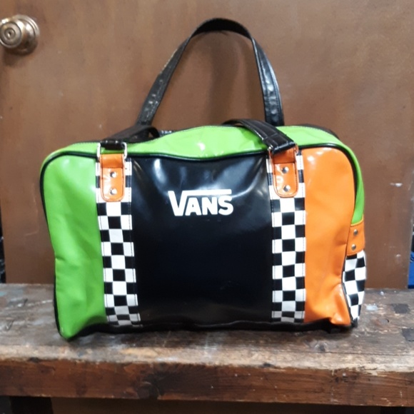 Vans Handbags - Vintage Van's neon and checkers bag